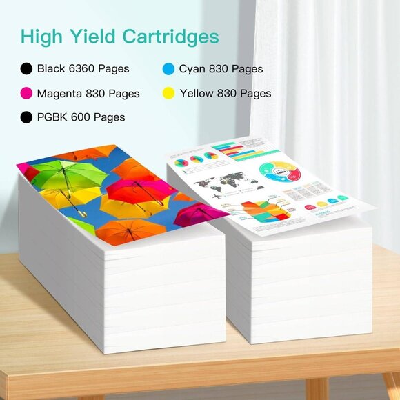 Epson 522 Ink Refill Bottles - 5-Pack for EcoTank ET-2800, ET-2400, ET-4800 - Picture 3 of 6